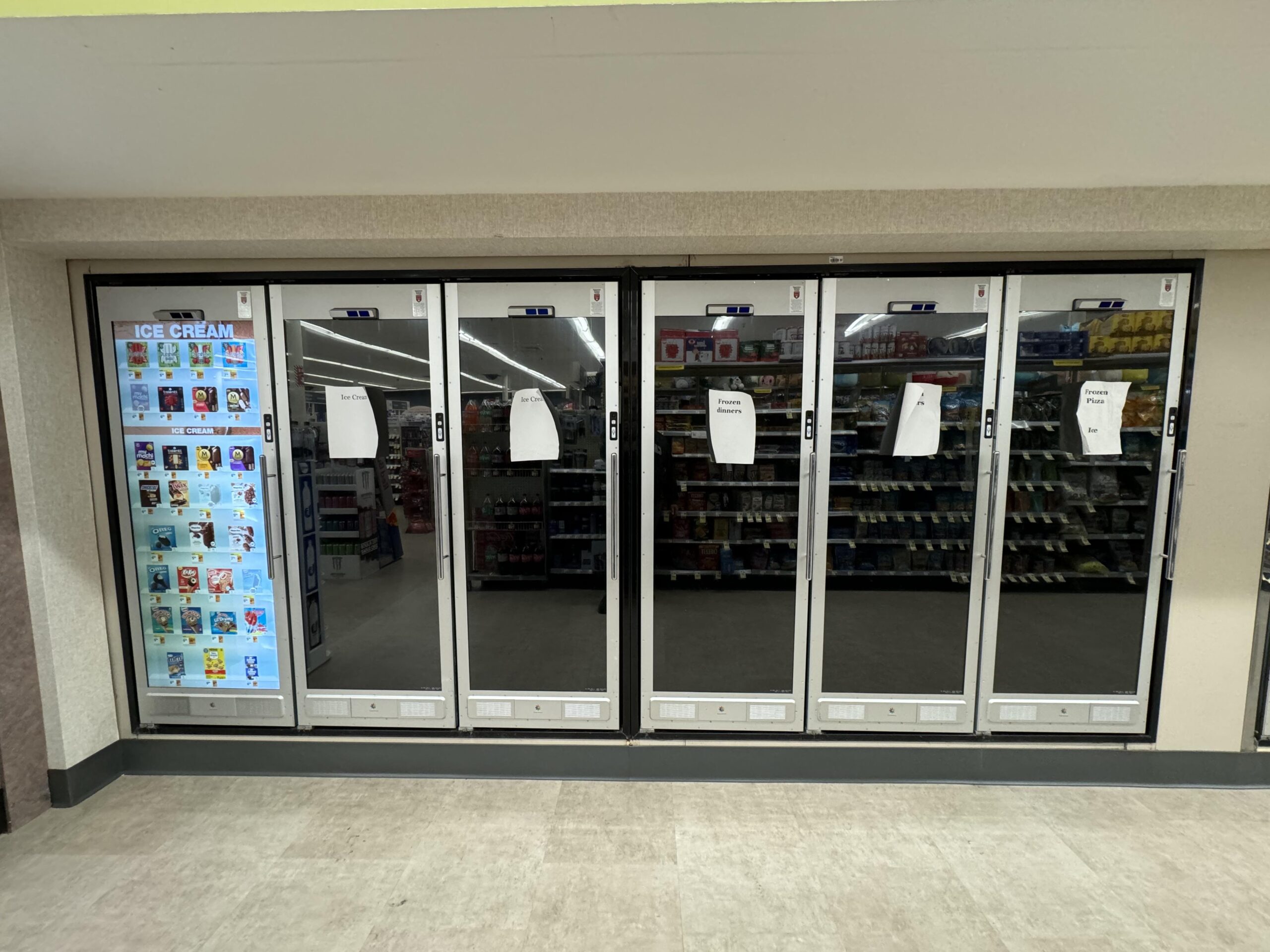 Image of broken Walgreens smart fridge